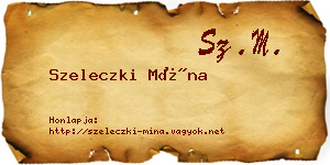 Szeleczki Mína névjegykártya
